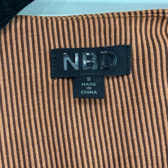 NBD Bonney Mini Dress in Two Toned Brown - Picture 4 of 6